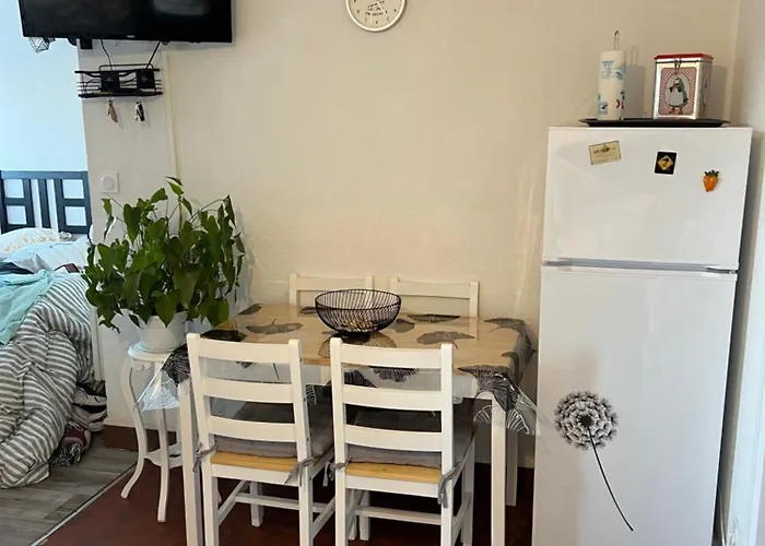 T2 climatisé, vue Mer totale, chambre, appart 2 ou 4 pers, parking privé, Wifi fibre, proche des commerces, Kanumera Barcarès Le Barcarès