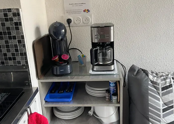 Appartamento T2 climatisé, vue Mer totale, chambre, appart 2 ou 4 pers, parking privé, Wifi fibre, proche des commerces, Kanumera Barcarès Le Barcarès
