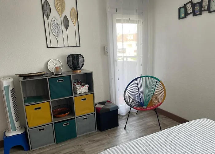T2 climatisé, vue Mer totale, chambre, appart 2 ou 4 pers, parking privé, Wifi fibre, proche des commerces, Kanumera Barcarès Appartamento Le Barcarès