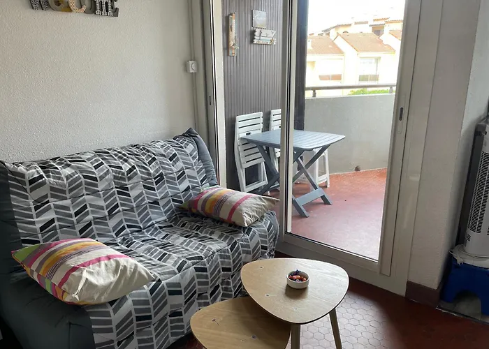 Appartamento T2 climatisé, vue Mer totale, chambre, appart 2 ou 4 pers, parking privé, Wifi fibre, proche des commerces, Kanumera Barcarès