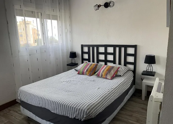 T2 Climatise, Vue Mer Totale, Chambre, Appart 2 Ou 4 Pers, Parking Prive, Wifi Fibre, Proche Des Commerces, Kanumera Barcares *